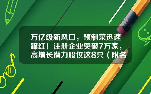 万亿级新风口，预制菜迅速蹿红！注册企业突破7万家，高增长潜力股仅这8只（附名单）-三全食品发行价是多少