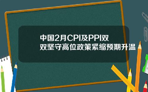 中国2月CPI及PPI双双坚守高位政策紧缩预期升温