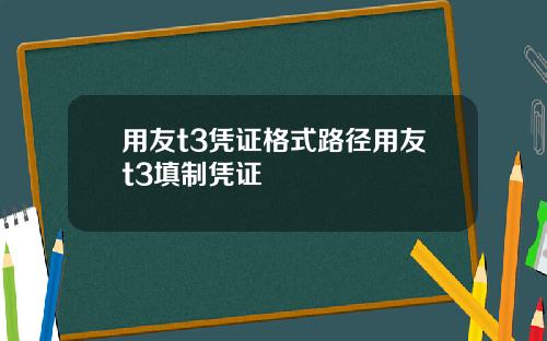 用友t3凭证格式路径用友t3填制凭证