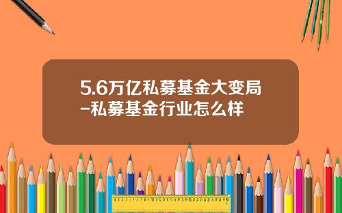 5.6万亿私募基金大变局-私募基金行业怎么样