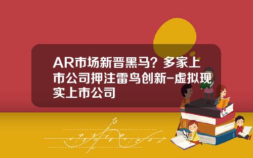 AR市场新晋黑马？多家上市公司押注雷鸟创新-虚拟现实上市公司