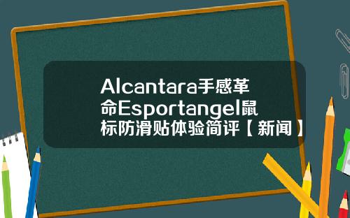 Alcantara手感革命Esportangel鼠标防滑贴体验简评【新闻】