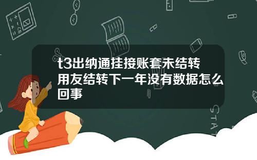 t3出纳通挂接账套未结转用友结转下一年没有数据怎么回事