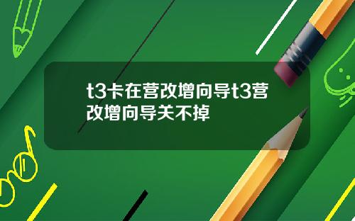 t3卡在营改增向导t3营改增向导关不掉