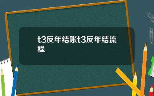 t3反年结账t3反年结流程
