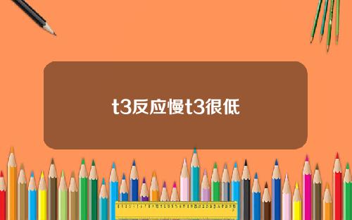 t3反应慢t3很低