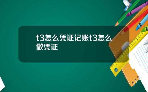 t3怎么凭证记账t3怎么做凭证