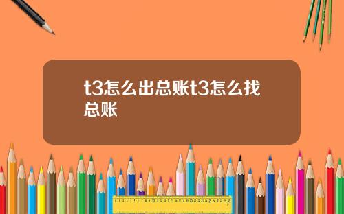 t3怎么出总账t3怎么找总账