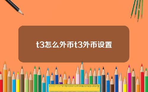 t3怎么外币t3外币设置