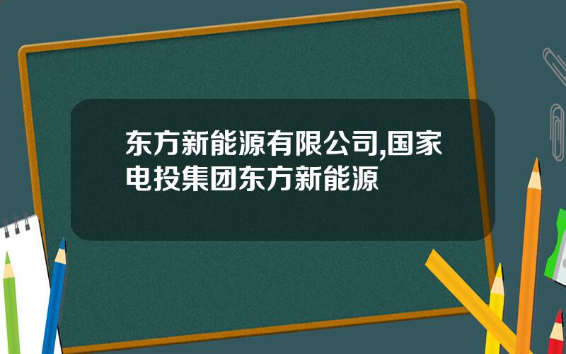 东方新能源有限公司,国家电投集团东方新能源