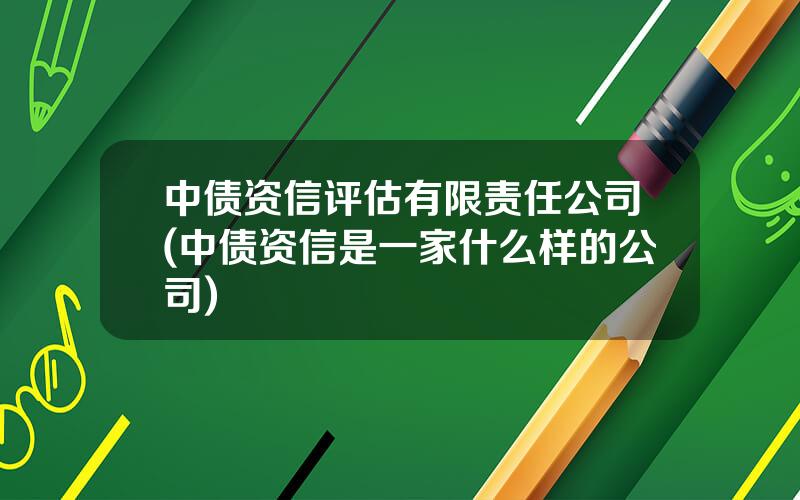 中债资信评估有限责任公司(中债资信是一家什么样的公司)