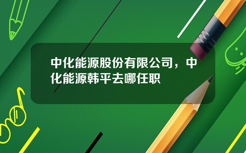 中化能源股份有限公司，中化能源韩平去哪任职