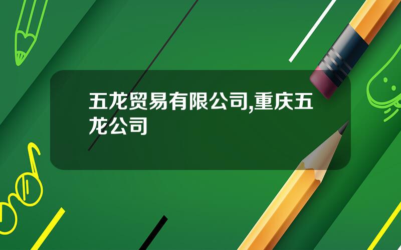 五龙贸易有限公司,重庆五龙公司