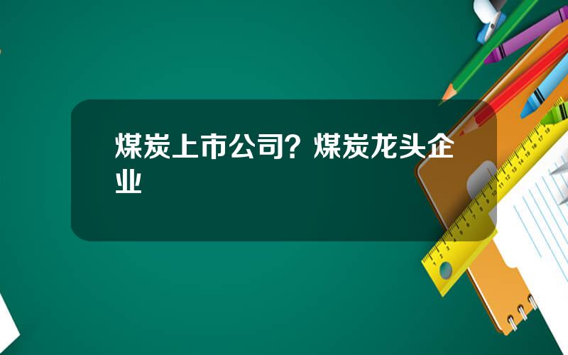 煤炭上市公司？煤炭龙头企业