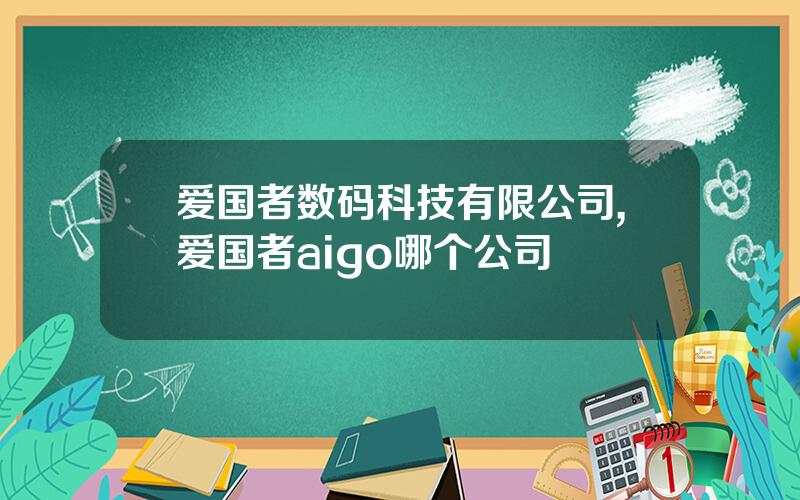 爱国者数码科技有限公司,爱国者aigo哪个公司
